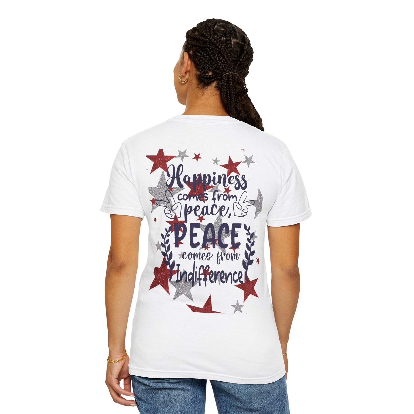 Peace T-shirt, Unisex Graphic Tee, American Flag Shirt, Inspirational Top, Freedom Apparel, Casual Summer Wear