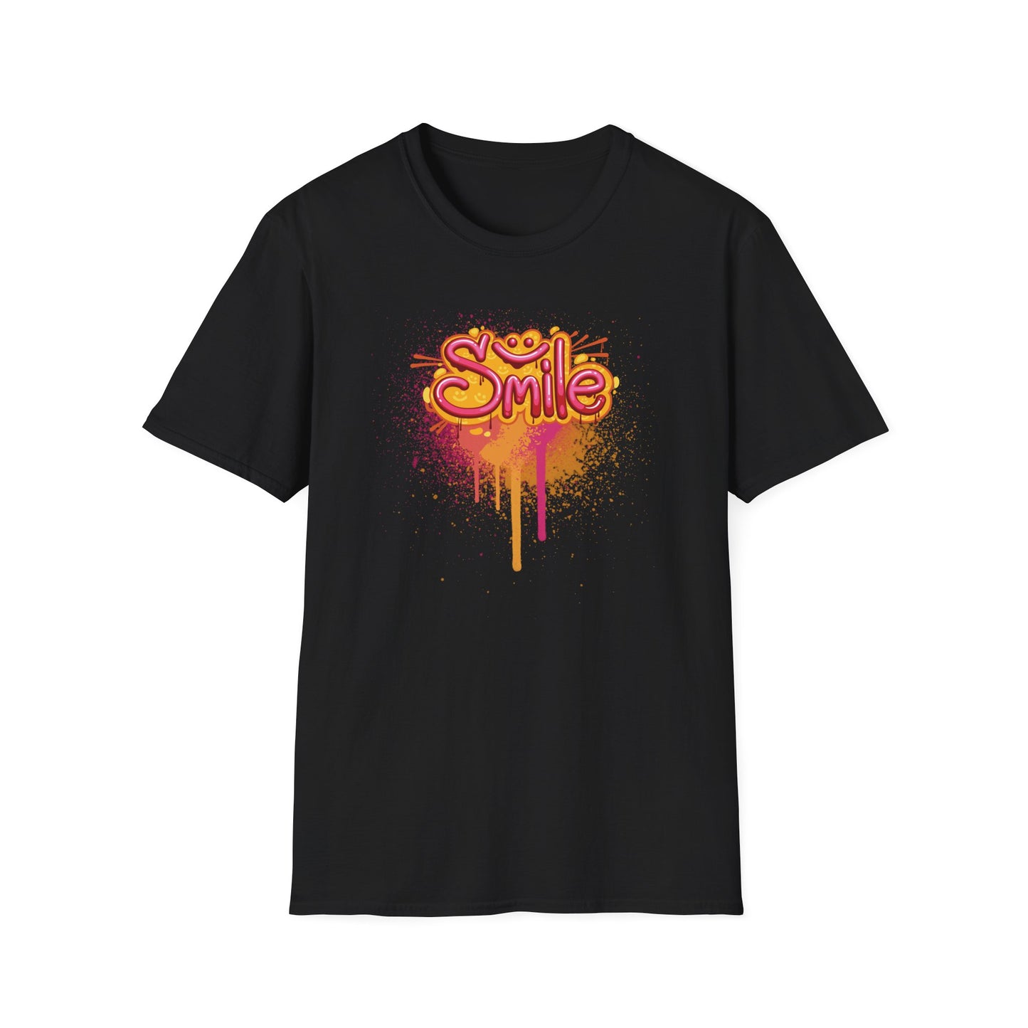 Unisex Softstyle T-Shirt - Colorful 'Smile' Graphic Tee for Positive Vibes