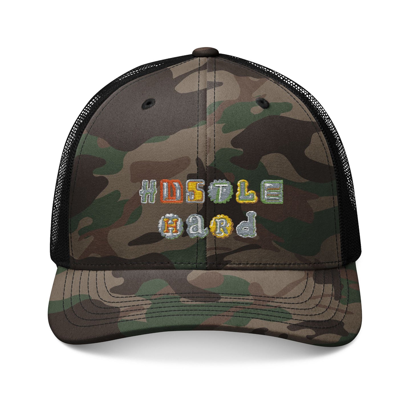 Camouflage Trucker Hat - Hustle Hard