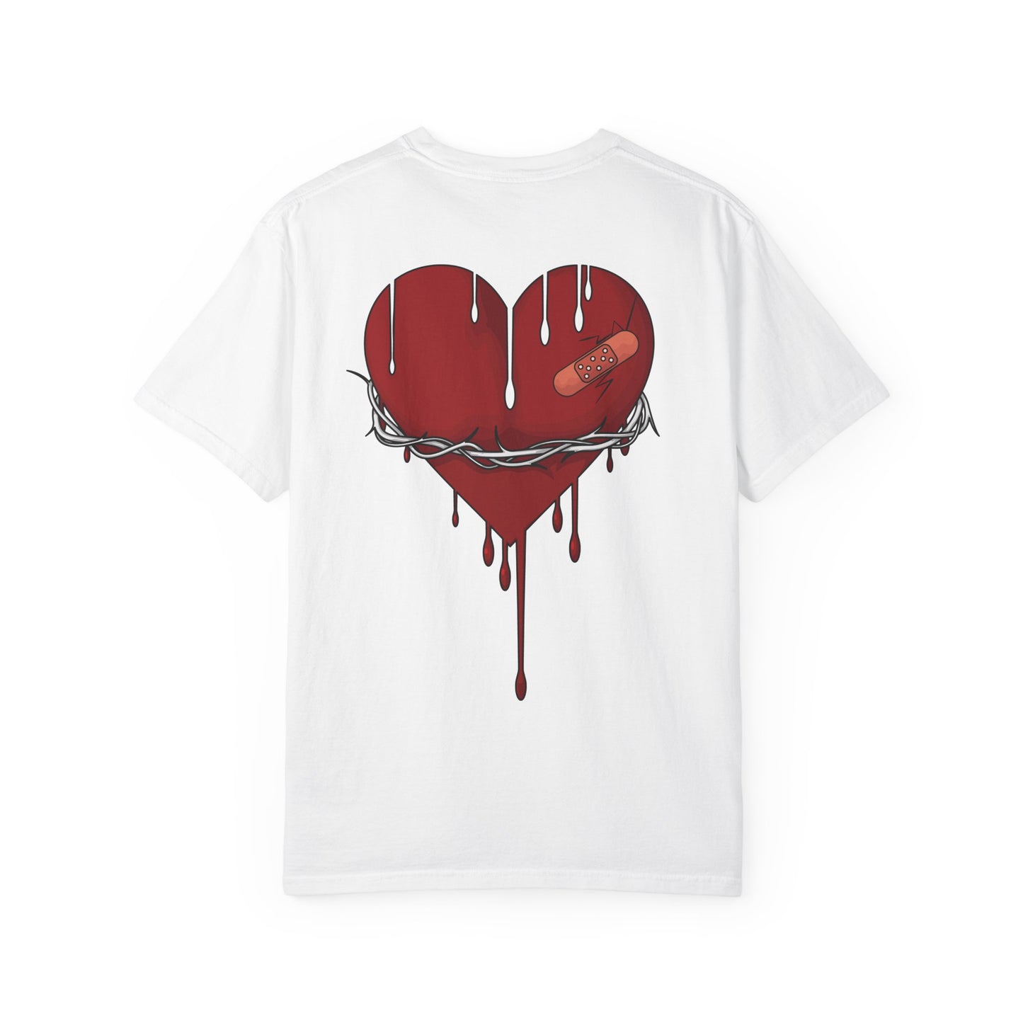 T-shirt Edgy Heart Graphic Unisex Casual, Streetwear