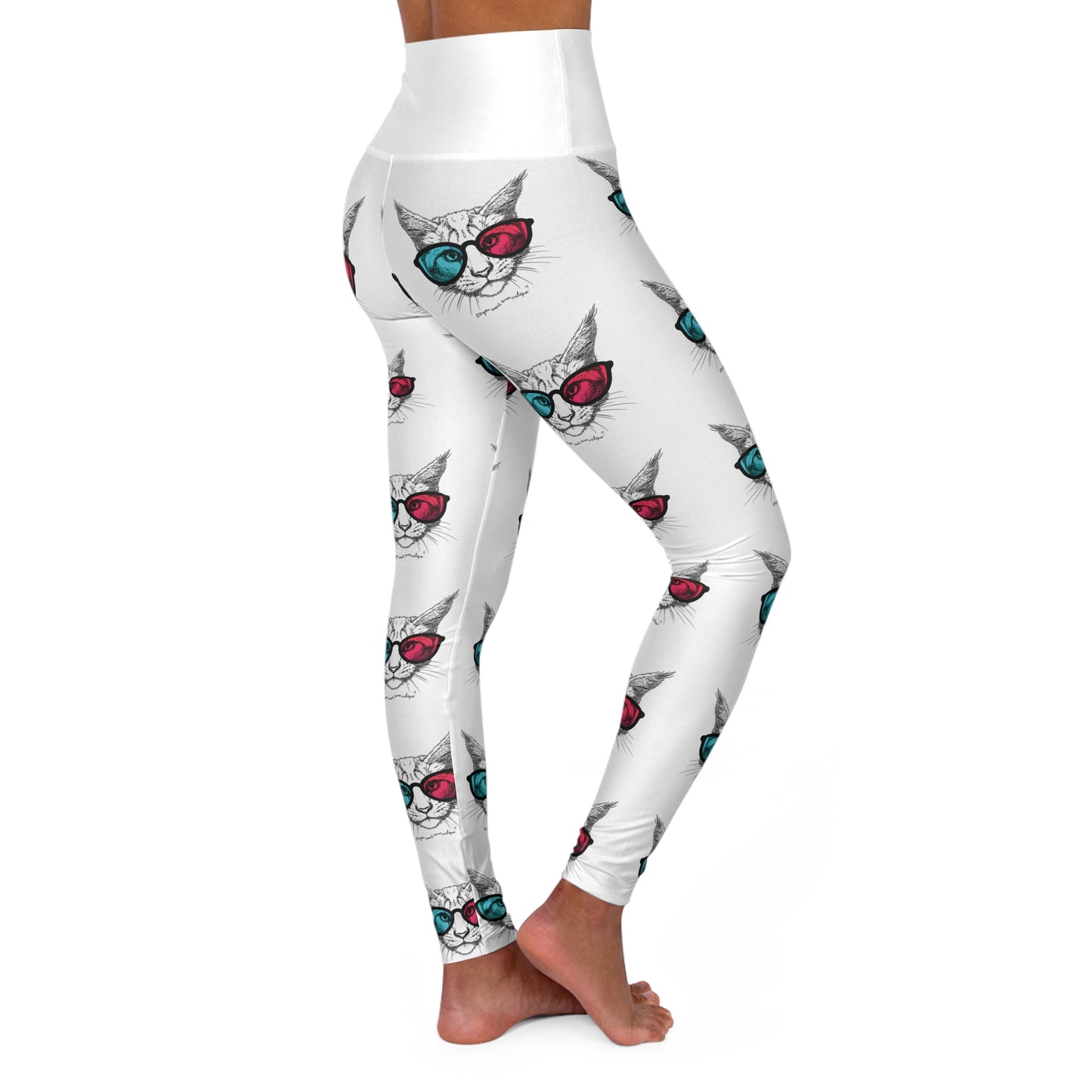 Leggings, Comfy Athletic Pants for Cat Lovers, Gift for Fitness