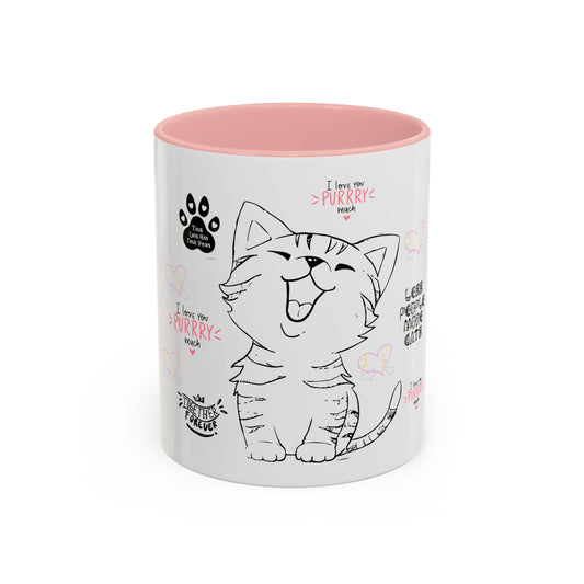 Cute Cat Lover Accent Coffee Mug - Purr-fect Gift for Feline Enthusiasts